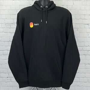 Aero Jet Airline Hoodie XL X-Large Black Aviation Airplane Stanley Stella Hooded
